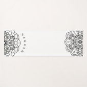 Monochrome Mandala ⎥Monogram Yoga Mat (Voorkant (horizontaal))