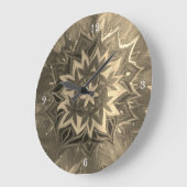 Monochrome Mandala Round (Grote wandklok) Grote Klok (Hoek)