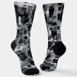 Monochrome Matrix Mozaïek Sokken