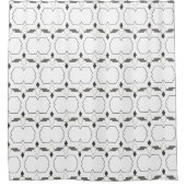 Monochrome Matrix Zwart Grijs en Goud Accent Douchegordijn (Voorkant)