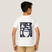 Monochrome medische pictogrammen instellen t-shirt (Achterkant volledig)