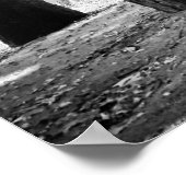 Monochrome meer Como Path Poster (Hoek)