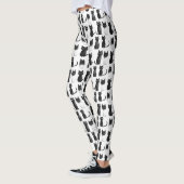 Monochrome Meow Leggings - Black Cats (Links)