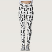 Monochrome Meow Leggings - Black Cats (Voorkant)