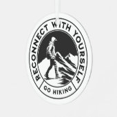 Monochrome metalen Ornament voor wandelaars (Voorkant links)