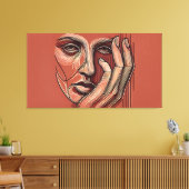 Monochrome minimalisme canvas kunst (Insitu (Woonkamer))