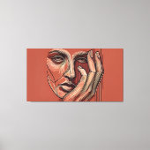 Monochrome minimalisme canvas kunst (Voorkant)