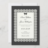 Monochrome minimalist elegant wedding  kaart (Voorkant)