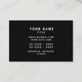 Monochrome minimalistische monogrammen: Elegant Bl Visitekaartje (Achterkant)