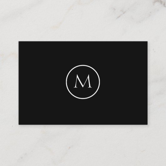 Monochrome minimalistische monogrammen: Elegant Bl Visitekaartje (Voorkant)