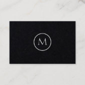 Monochrome minimalistische monogrammen Elegant Visitekaartje (Voorkant)
