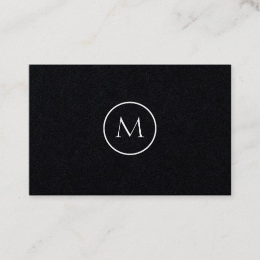 Monochrome minimalistische monogrammen Elegant Visitekaartje (Voorkant)