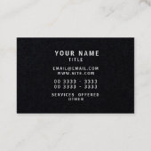 Monochrome minimalistische monogrammen Elegant Visitekaartje (Achterkant)