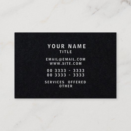 Monochrome minimalistische monogrammen Elegant Visitekaartje (Achterkant)