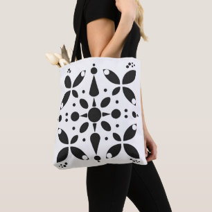 monochrome minimalistische symmetrie-Canvas tas