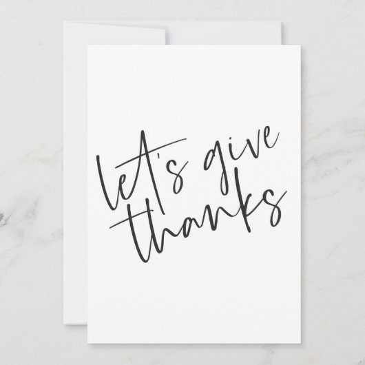 Monochrome minimalistische uitnodiging tot Thanksg (Achterkant)