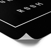 Monochrome minimalistische waskamer poster (Hoek)