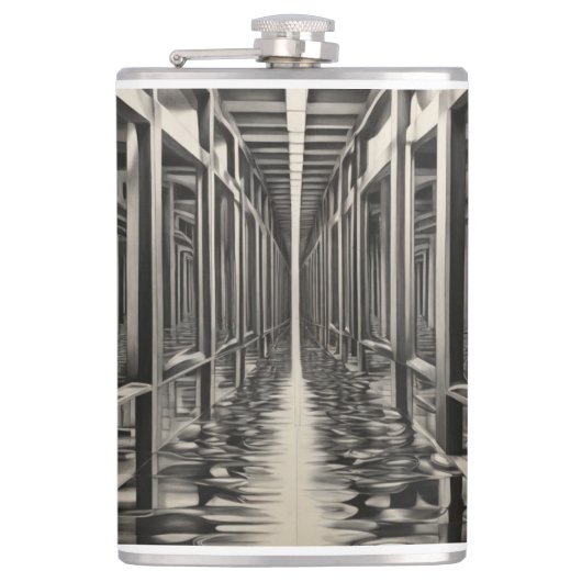 Monochrome Mirage/Artistic Flask Heupfles (Voorkant)