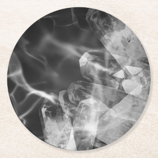 Monochrome modern coaster ronde kartonnen onderzetter