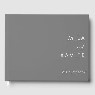 Monochrome Modern Minimal Wedding Guestbook Gastenboek