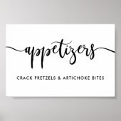 Monochrome moderne typografie Appetizers Poster (Voorkant)