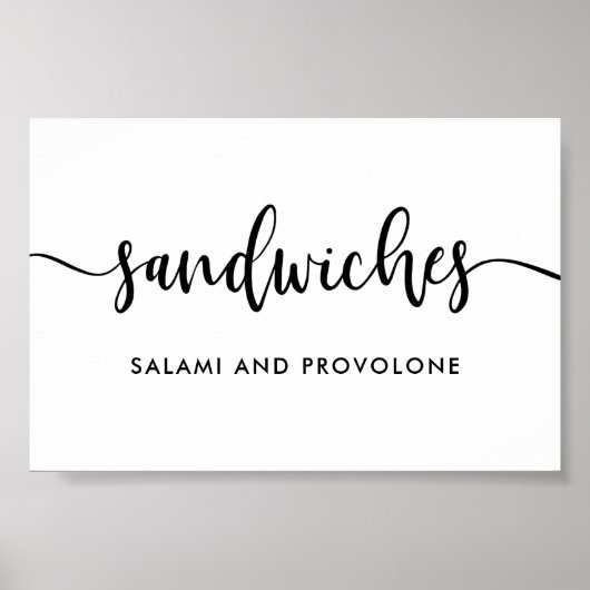 Monochrome moderne typografie sandwiches bord poster (Voorkant)