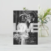 Monochrome moderne typografie voor fotobruiloften kaart (Staand voorkant)