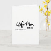 Monochrome Moeder Baas Kaart (Gele Bloem)