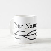 Monochrome Mok van inktvertakking (Voorkant links)