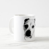Monochrome Mok van Terrier Mix (Voorkant links)