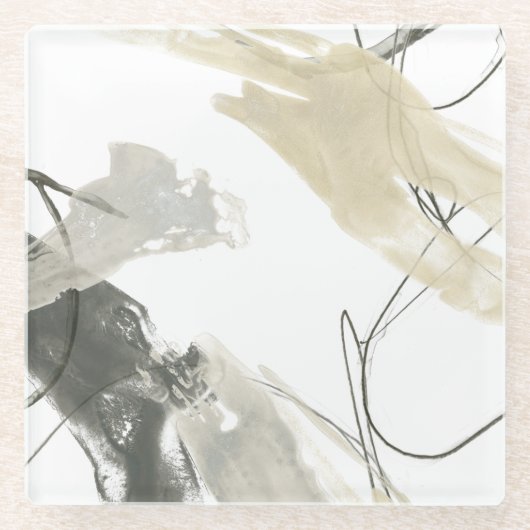 Monochrome Momentum Glazen Onderzetter (Voorkant)