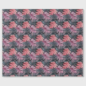 Monochrome Monstera: Waterverf Tropisch Patroon. Cadeaupapier (Vlak)