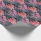 Monochrome Monstera: Waterverf Tropisch Patroon. Cadeaupapier (Hoek)