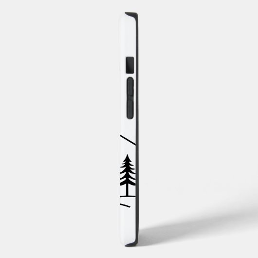 Monochrome Mountain and Pine Forest Phone Case (Achterkant / Links)