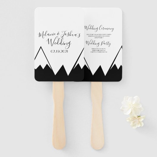 MOnochrome Mountain Top Wedding Suite Handwaaier (Voorkant en achterkant)