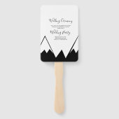 MOnochrome Mountain Top Wedding Suite Handwaaier (Achterkant)