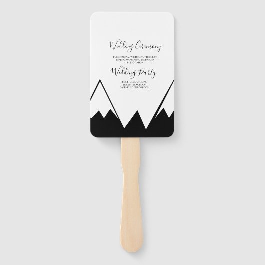 MOnochrome Mountain Top Wedding Suite Handwaaier (Achterkant)
