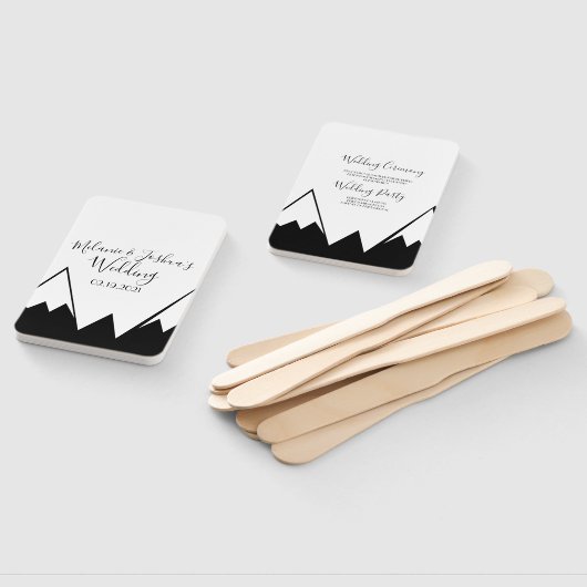 MOnochrome Mountain Top Wedding Suite Handwaaier (Niet-gemonteerd)