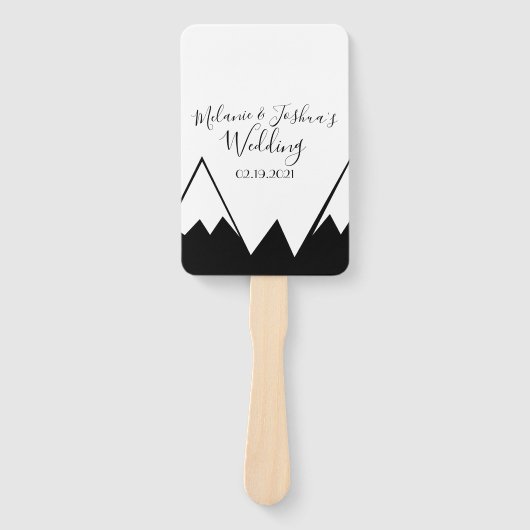 MOnochrome Mountain Top Wedding Suite Handwaaier (Voorkant)