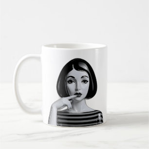 monochrome muis koffiemok