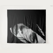 Monochrome mysterieuze portretkunst wandkleed (Voorkant (horizontaal))