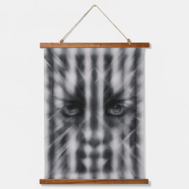 "Monochrome Mystery Abstracte Gezichtsmuur Hanging Hangend Wandkleed