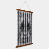 "Monochrome Mystery Abstracte Gezichtsmuur Hanging Hangend Wandkleed (Gebogen)