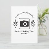 Monochrome Naam Camera Natuurlijke Bladeren Platte (Staand voorkant)