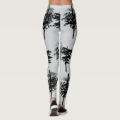 Monochrome Natuur Walk: Winter Branch Leggings (Achterkant)