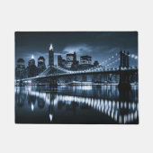 Monochrome New York Skyline Nightscape Deurmat (Voorkant)