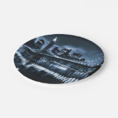 Monochrome New York Skyline Nightscape Papieren Bordje (Gekanteld)