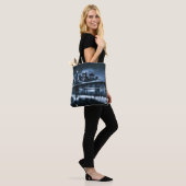 Monochrome New York Skyline Nightscape Tote Bag (Op model)