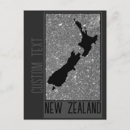 MONOCHROME NIEUW ZEELAND GRAY SAND NZ BEACH BRIEFKAART