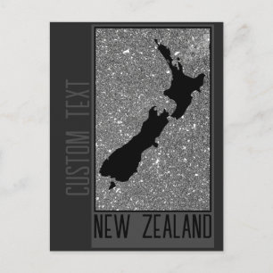MONOCHROME NIEUW ZEELAND GRAY SAND NZ BEACH BRIEFKAART